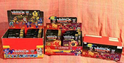 Takara Transformers vintage store display minibots and cassettes